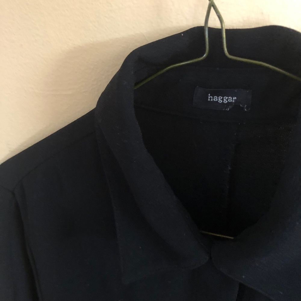 Haggar black womens button down shirt